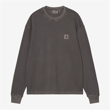 Carhartt WIP Vista Waffle T-shirt l/s Black Garment Dyed